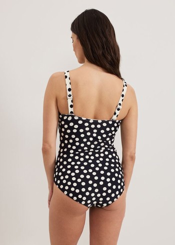 Phase Eight Polka Dot Swimwear Navy/White Canada | KOVFQM-172